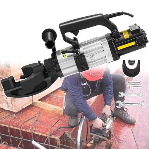 Dobladora De Varillas De Acero Corrugado Eléctrica 1500W (Velocidad De Doblado 5S), Máquina Dobladora De Varillas De Acero Corrugado Hidráulica, Diámetro De Varilla: 4-25Mm, ángulo De Doblado 0-130°