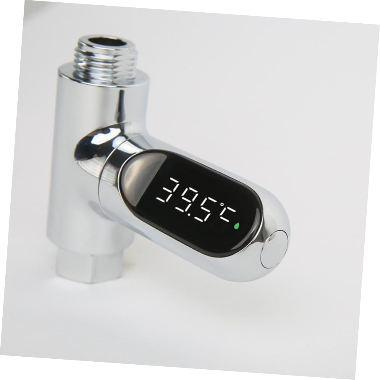 LED Anzeige Wassertemperaturmesser für Babydusche 1/2 Zoll Silber