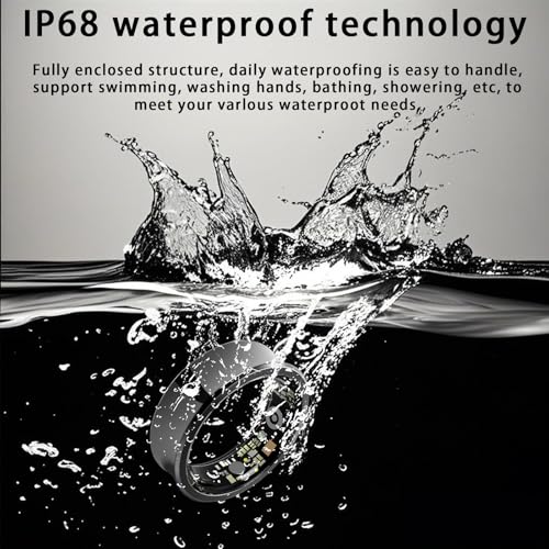 Smart-Ring-Health-Tracker-for-MenWomen-Sleep-Tracking-Wearable-Heart-Rate-Fitness-Tracker-Blood-Oxygen-Monitoring-No-App-Subscription-Up-to-5-Days-of-Battery-Life-Black-Size-10