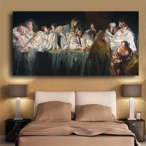 Diamond Painting Kit Complet Dernière Cène 80x160cm grand format pour adulte