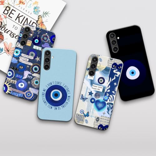 Image of COLORflow Back Cover Compatible with Samsung Galaxy S23 FE 5G | Evil Eye Charm Color Customized Back Cover Compatible with Samsung Galaxy S23 FE 5G