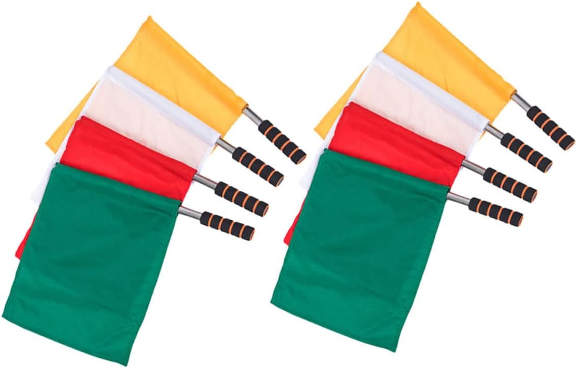 BESPORTBLE Flag Cheering Hand Waving Flag Waving Flag for Racing Race Signal Flags Football Referee Flags Racing