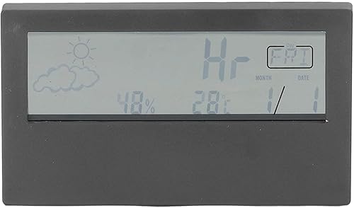 Miniatura 3 de Fydun Reloj despertador LCD transparente, multifuncional, pantalla grande, reloj despertador digital alimentado por batería, para viajes en casa,