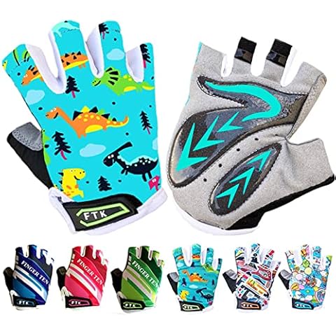 Kids Half Finger Cycling Gloves with Gel Padding Cover