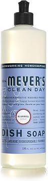 Mrs. Meyers Liquid Dish Soap Bluebell, 16 FL OZ Pack of 1