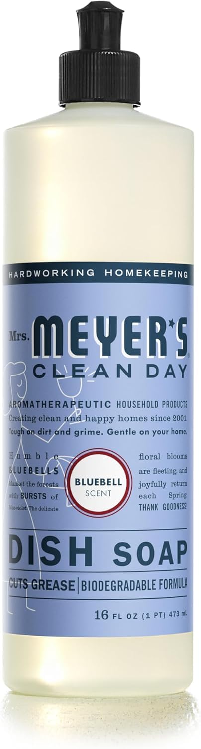 Mrs Meyers Liquid Dish Soap Bluebell 16 FL OZ Pack of 1