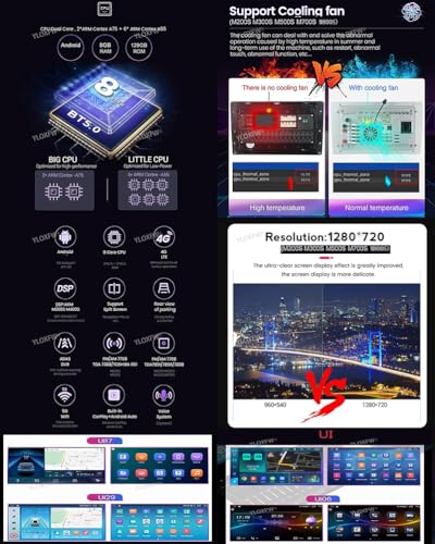 Estéreo de pantalla 9'' con Android 15.0 y procesador DSP para Captiva 06-12 4