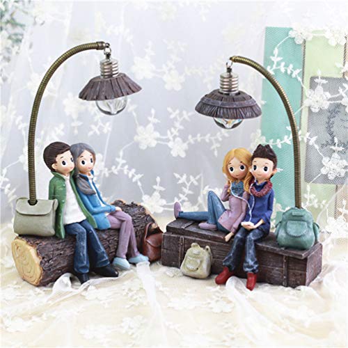 Homoyoyo Escultura Noivos Lâmpada De Mesa De Metal Presentes De Aniversário Feminino Abajur De Metal