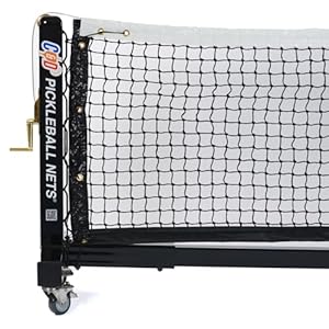 C & D Pickleball Nets Wheel Based Championship Net with Heavy Duty Steel Frame, Adjustable Tension, Indoor/Outdoor Use, 10-Year Warranty