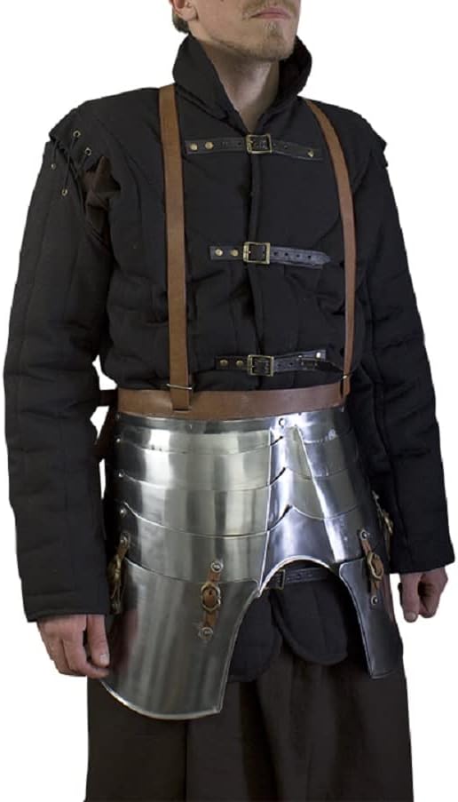 ANTIQUECOLLECTION Imperial Faulds and Tassets - LARP Medieval Leg Armor Metallic