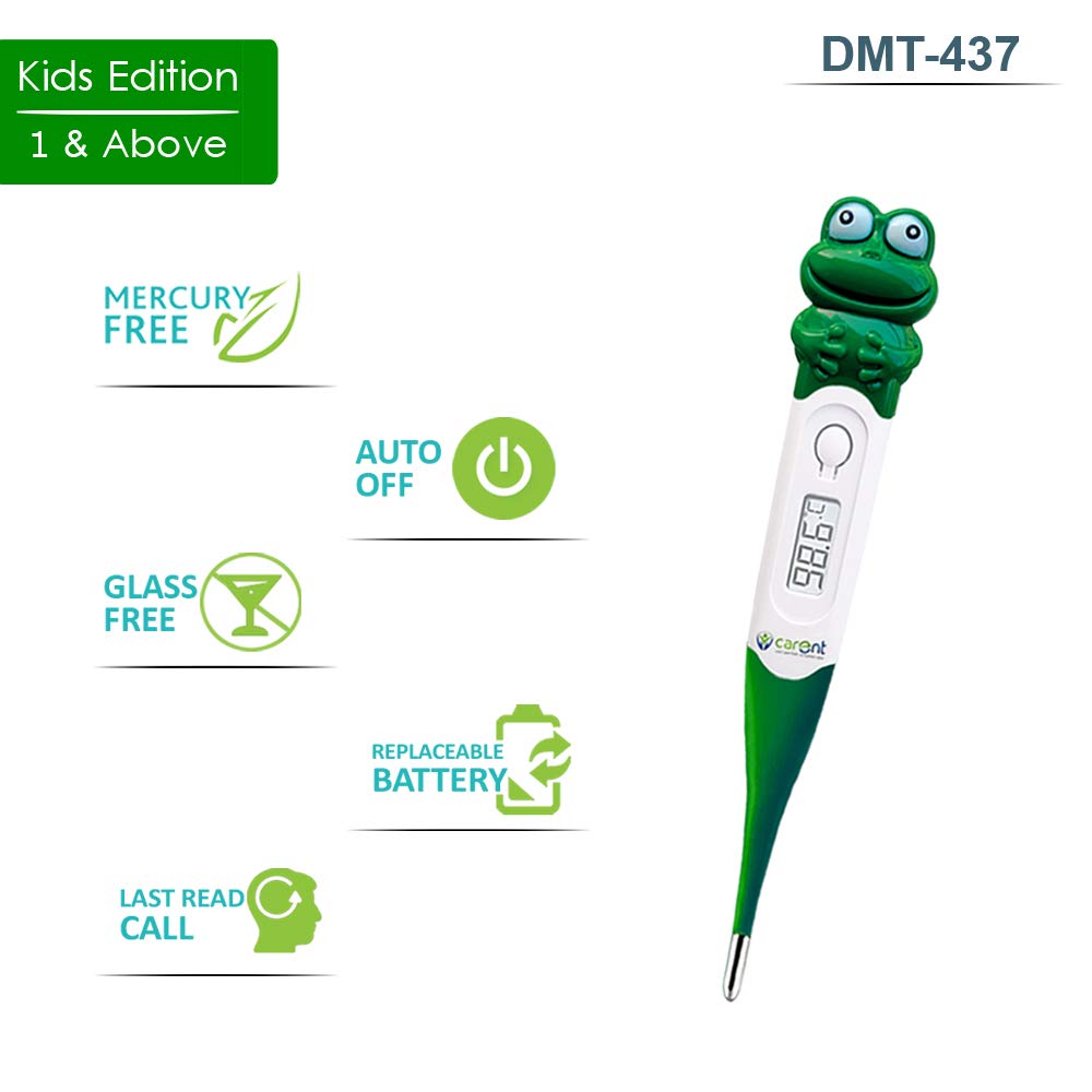 Carent Waterproof Premium Digital Flexible Thermometer with Alarm (DMT-437-F) - Green | CE & FDA Certified | 5 Years warranty - Image 3 thumbnail