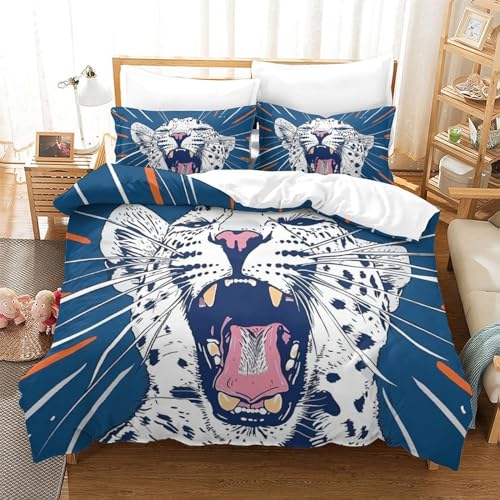 Parure de couette léopard 260x220 cm pour transformer l'ambiance de votre grande chambre