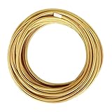 Helunsi 32.8ft Cloth Covered Lamp Cord, 18 AWG 2 Conductor Brass Vintage Electrical Cord Braided Electrical Wire, 18 Gauge Round Rayon Fabric Covered Wire for DIY Antique Industrial Lighting Project