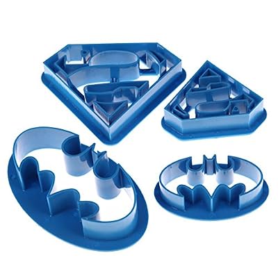 4Pcslot Cookie Cutters Super Hero Batman Superman Mould Sugarcraft Fondant Cake Decoration Kitchen Baking Pastry Tools