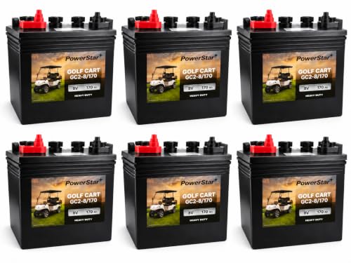 PowerStar 8V 170Ah GC8 T-875 Deep Cycle Battery for Golf Car