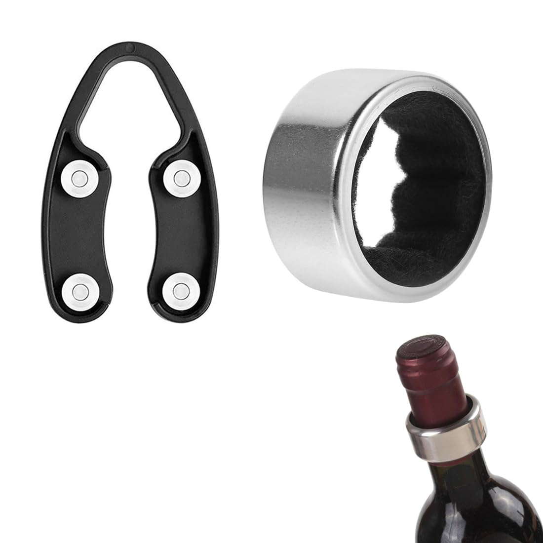 Tagliacarte Per Vino, Set Di Anelli Per Vino, Tagliatappi Per Rimuovere La Pellicola Dalle Bottiglie Di Vino, Anello Per Evitare Gocce
