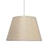 Price comparison product image Kliving 12" Textured Fabric Linen Cream Ceiling Pendant/Table Lamp Drum Light Shade