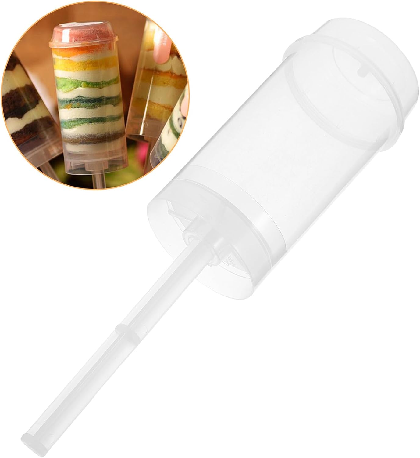 Push Up Cake Pop Containers Lids Round Push Pop Cake Shooter for Ice Cream Dessert Birthday Party