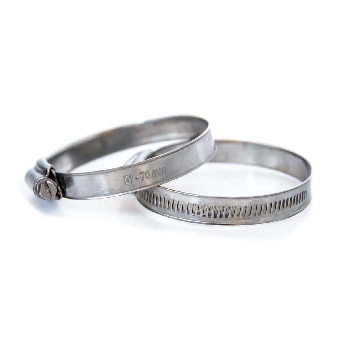 Pisces 2 Pack - 51-70mm Stainless Jubilee Clips to Fit 50mm Hose