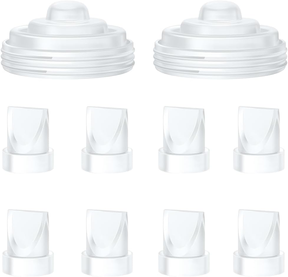 8PCS Duckbill Valves & 2PCS Diaphragm Compatible with Momcozy M5 Wearable Breast Pump, Replacement Pump Parts Accessories Compatible for M5 Momcozy, Not Original Mom Cozy Accessories