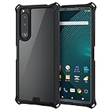 Elecom PM-X214ZEROFCBK Xperia 5 III Hybrid Case, ZEROSHOCK Frame Color, Black