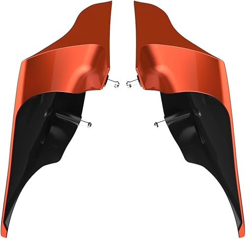 Miniatura 380 de Advanblack Barracuda - Cubiertas laterales estiradas plateadas (brillantes), paneles extendidos para Harley Touring Street Glide Road Glide Electra