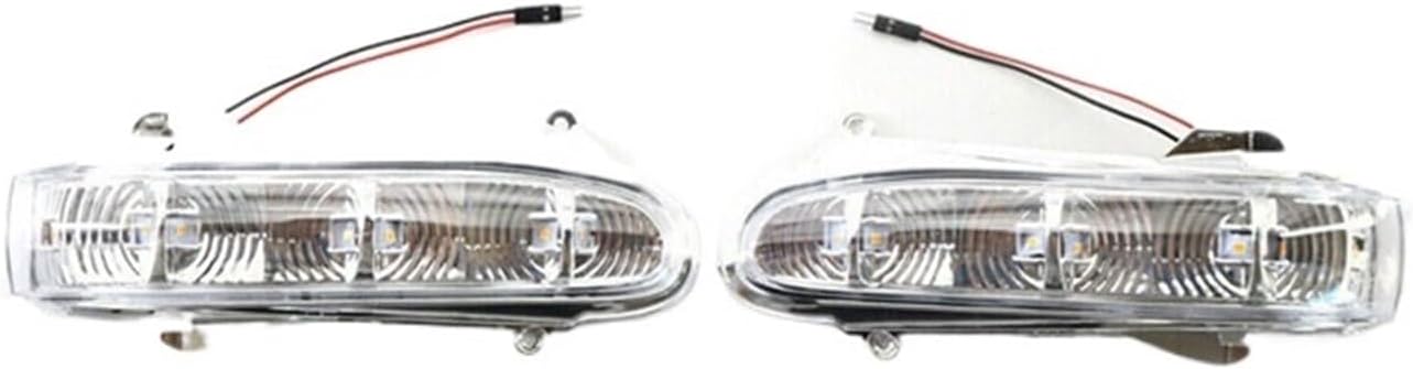 Car turn signal Fit For Mercedes-Benz S-Class CL-Class W215 W220 rearview mirror L-ed turn daytime running light direction warning light(White)