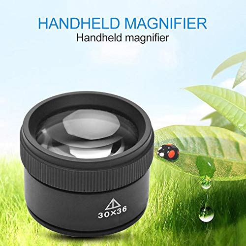 Lupa Monocular 30X, Lentes de Cristal óptico, minilupa portátil de Alta resolución, Lupa para Reloj de joyería, 43x43x30mm
