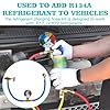 R134A 1/2'' Car AC Refrigerant Charge Hose, 1/2 Auto A/C Air Conditioning Refill Regas Recharge Measuring Aircon R134a Gas Filling Safe Kit with Pressure Gauge Dispensing Valve Tap Puncturing Can Open #5