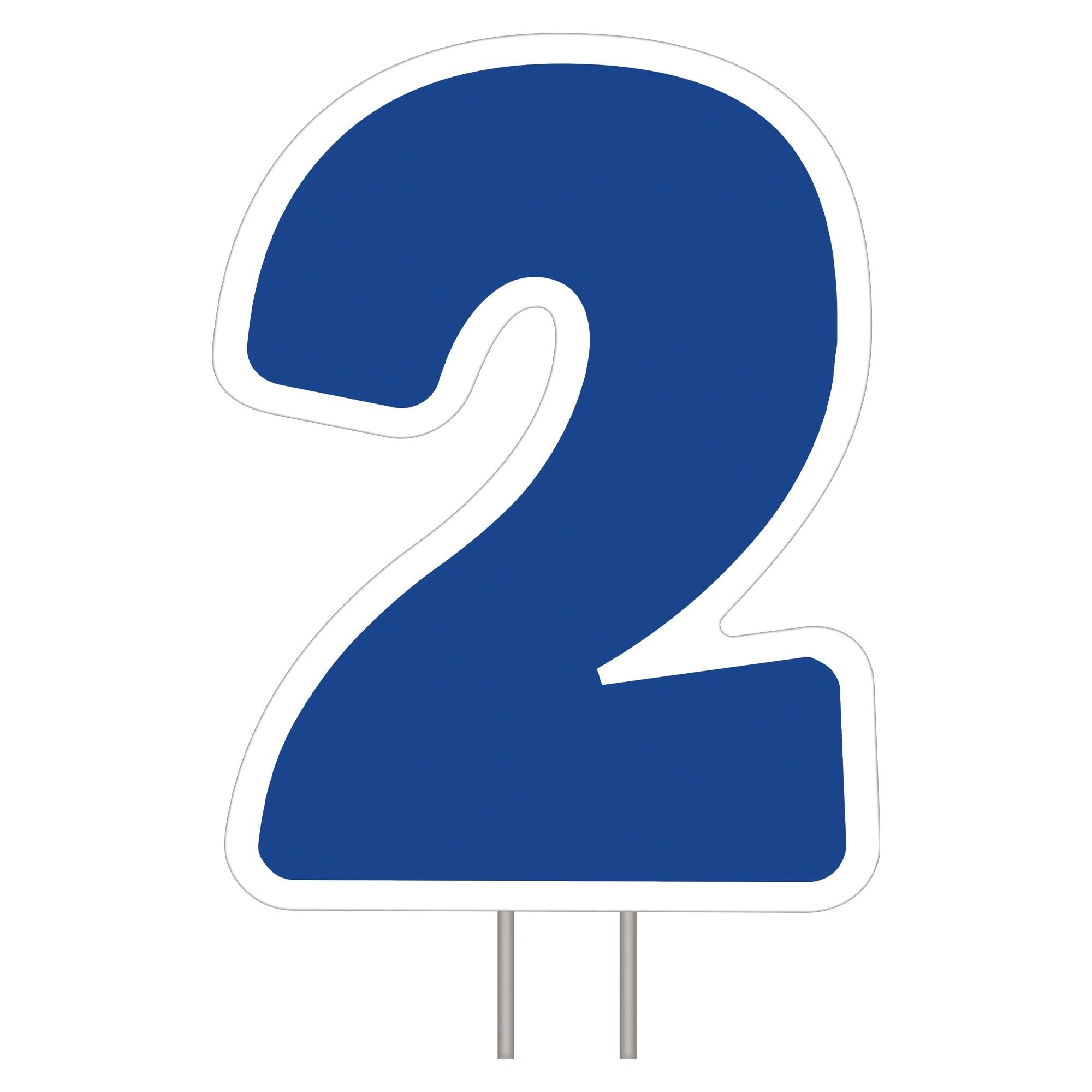 Amscan 191171 Yard Number 2-64cm x 48cm | Blue | 1 Pc. Yard Sign