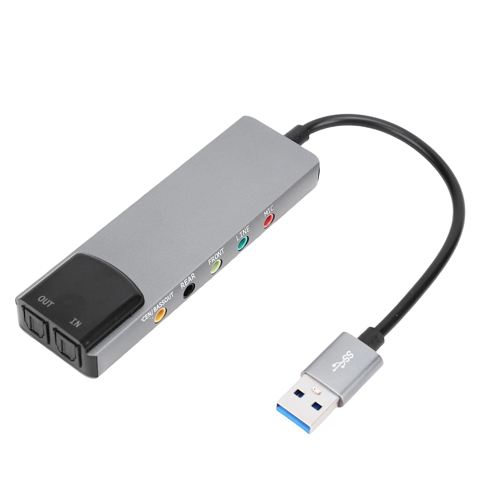 CCYLEZ Carte Son Surround USB 7.1 pour PC, Carte Son USB Externe avec Canal Numérique SPDIF 7.1, Adaptateur Sonore pour Ordinateur Portable, Bureau, Jeu, Musique