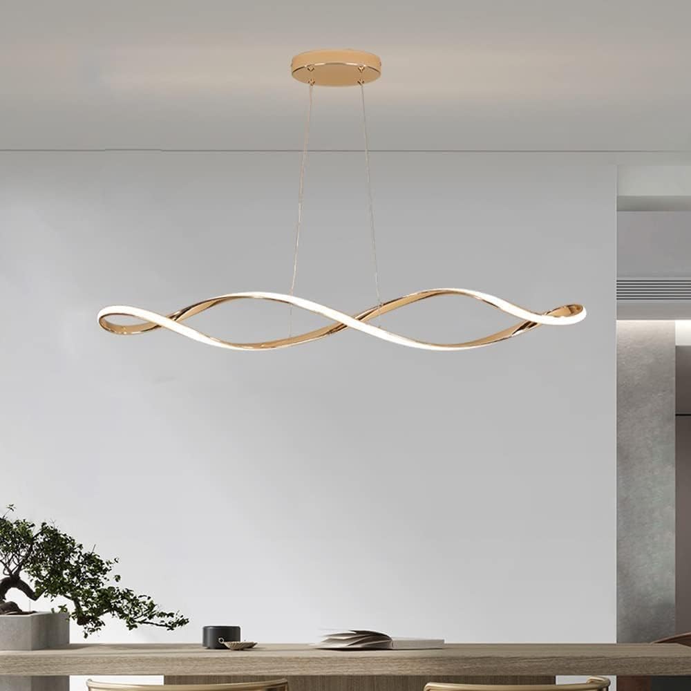 Chandeliers Small Ceiling Light Dimmable Modern 36”LED Linear Pendant Light Adjustable Height Light Fixture for Kitchen Island Dinning Room Living Room Office Restaurant Black