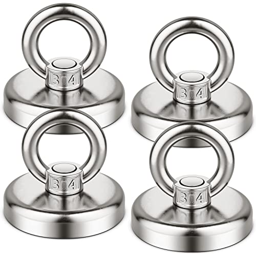 FINDMAG 4 Stück Magnethaken, Magnet Haken, 100 LB(45 KG)...