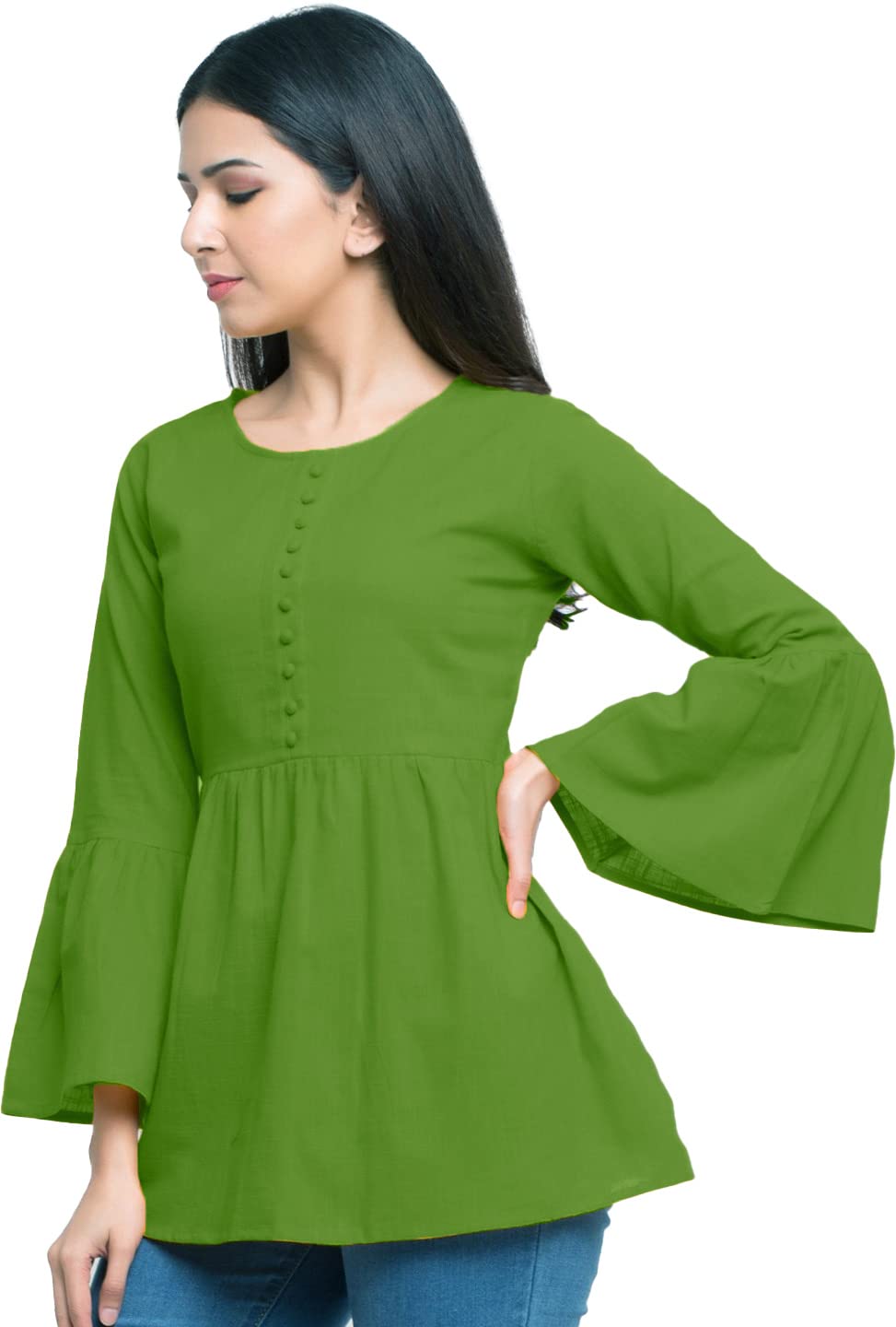yash gallery Women's/Girls Cotton Slub Solid Top-picture-12