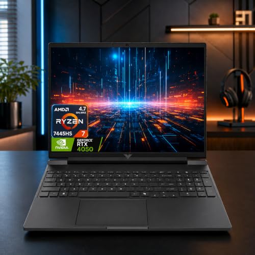 Image of HP Victus Gaming Laptop 15.6 inch FHD IPS 144Hz AMD Ryzen 7 7445HS (>i7-1255U), 64GB DDR5 RAM, 2TB NVMe SSD, GeForce RTX 4050 6GB, Backlit, Type-C, WI-FI 6E, B&O Fast Charge, Windows 11