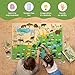 BONNYCO Felt Board for Toddlers with 116 Jungle Animals Figures. Montessori and Sensory Toys, Birthday Gifts for Kids 3-8 Years Old. Educational Games Learning Activities Christmas