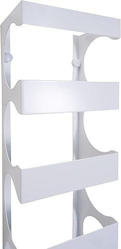 Miniatura 3 de Juego de 2 estantes de vino de pared de granja, estilo moderno de metal que puede contener 10 botellas de vino tinto, una negra y blanca, un estante