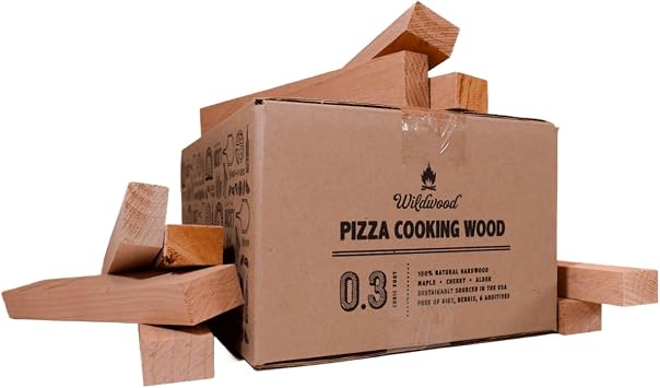 Wildwood Grilling Pizza Oven Wood 0.3 cu ft Box - Premium Hardwood Alder Fuel Sticks for Use in Pizza Ovens 576 Cubic Inches