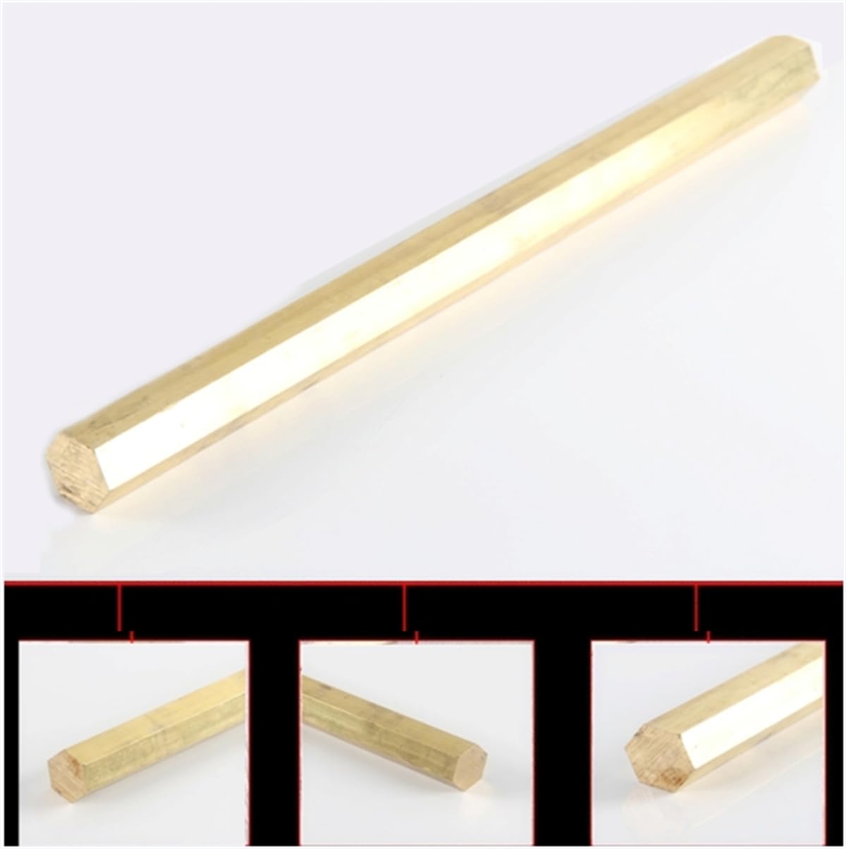 H59 Messing Hexagon Sticks Feste Sechskantmodell Cu Stangen Metall Diy Länge 500 Mm, Gegenüberliegende Seitenlänge 16 Mm Bis 20 Mm/19Mm*500Mm