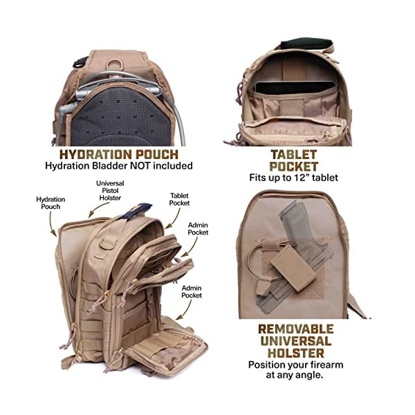 Tacticon BattlePack Lite | Tactical Everyday Waterproof Sling Pack | Combat Veteran Owned Company | EDC Backpack Bag for Men & Athletes | Molle Backpacks for Outdoor Utility | 7L - Image 5