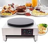 1700W Commercial Electric Crepe Maker 110V 16" Pancake Baking Machine Non-Stick Electric Crepe Pan Single Hotplate Adjustable Temperature 50-300℃(122-572℉) for Tortilla -  Gdrasuya10