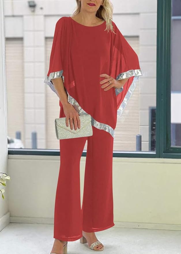 Générique Ensemble Femme 2 Pièces Pantalons Costume De Soirée