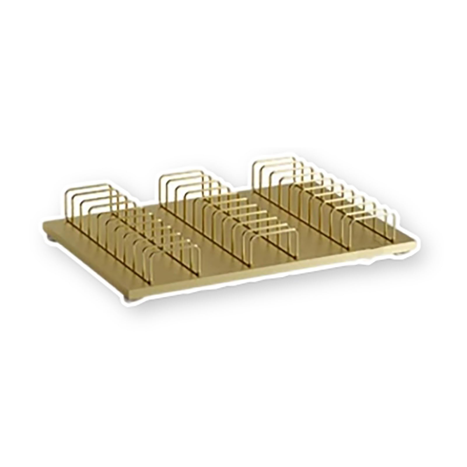 NIUSABOU Floor Tile Display Stand, Multicolor Metal Tile Display Rack 30 Card Slots 50x35cm(Gold)