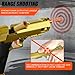 2 Pack Shell Ejecting Toy Gun - Semi-Automatic Handgun with Shell Ejection and Auto Rebound, Toy Foam Blasters & Stress Reducing Toys for Boys Girls Halloween Christmas Birthday Gifts (Black+Gold)
