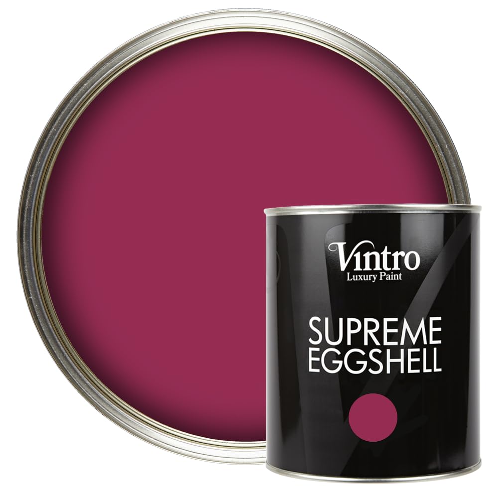 Vintro Paint Rosy Raven Eggshell Paint 1L - Purple - Satin Finish - Interior/Exterior Use
