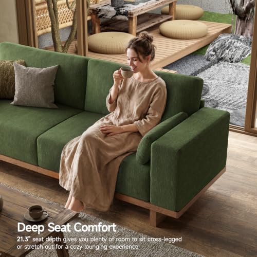 Image of ONBRILL 89 inch Loveseat Sofa for Living Room, Comfy Chenille Fabric Couch