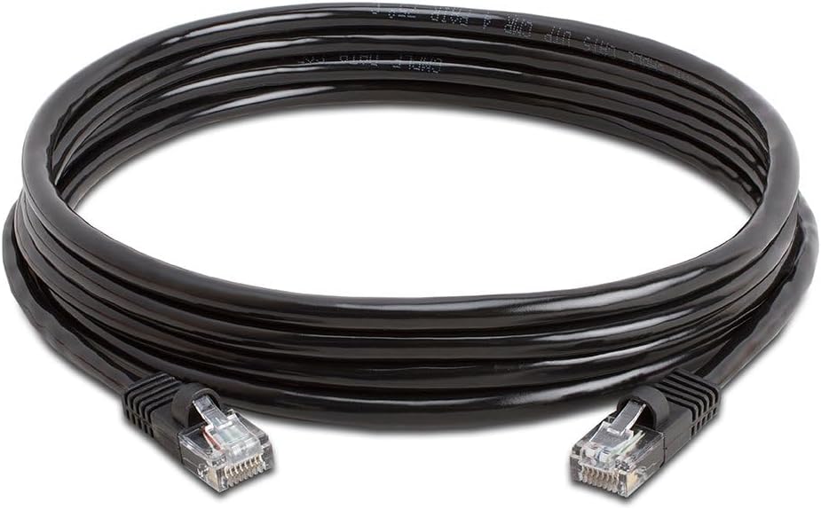 Cmple - 20 Pack Cat5e Ethernet Cable 10ft Internet Patch Cord with RJ45 Connectors 1 Gigabit Router Cables 350Mhz LAN Wire - Black