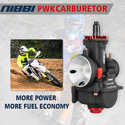 Image of NIBBI Carburetor PWK24 fit Motorcycle Engine with 24mm Carb Jets for DirtBike MiniBike Pit Bike GY6 ATV
