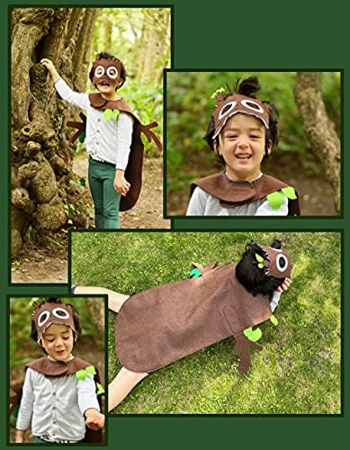 ZAC HOME World Book Day Tree Man Stick Costume Outfit for Kids/Toddlers, Boys and Girls for 3-12Y for Height 100cm-150cm
