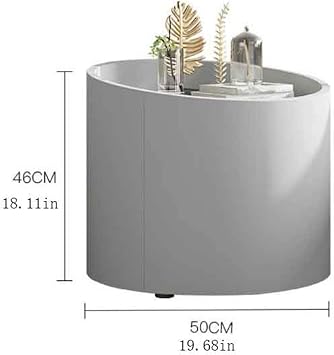 Night Stand Modern Minimalist Nightstand Bedroom Double Drawer Locker Round Cabinet Home Bedside Table Living Room Side Table Bedstand(D)